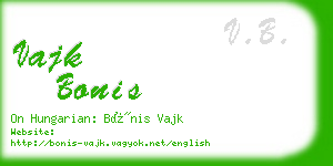 vajk bonis business card